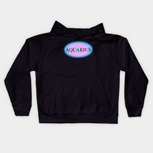 Aura Zodiac Aquarius Kids Hoodie